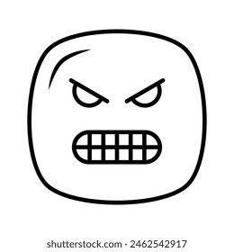 Hate emoji vector design in trendy style, ready to use icon