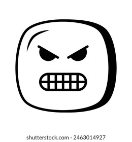 Hate emoji vector design in trendy style, ready to use icon