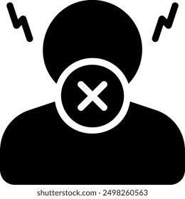 hate glyph icon illustration vector
