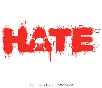 Hate Graffiti Red