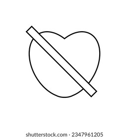 Hate Icon. Hatred Symbol - Vector.