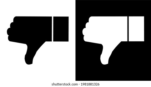 Icono de odio con un estilo simple en blanco y negro
