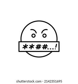 hate icon in vector. logotype