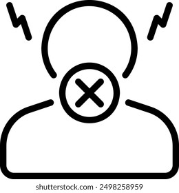 hate line icon illustration vector