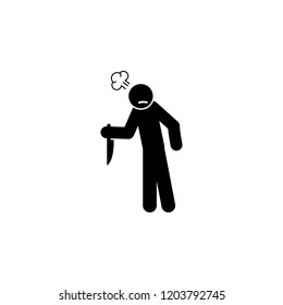 hate, man icon. Element of man negative character icon for mobile concept and web apps. Detailed hate, man icon can be used for web and mobile