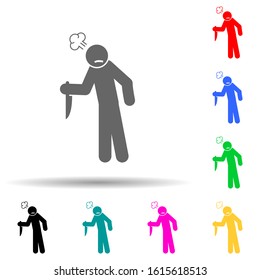 Hate, man multi color style icon. Simple glyph, flat vector of negative character icons for ui and ux, website or mobile application