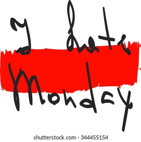 I hate Monday. Slogan print. For t-shirt or other uses, in vector.