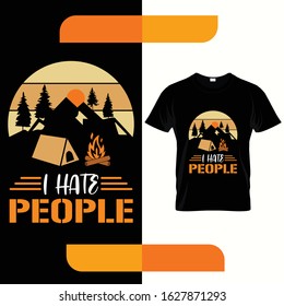 I hate people T-shirt Design