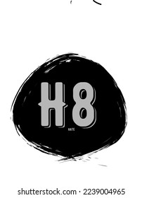 Hass, Sticker für Social-Media-Inhalte. Vektor handgezeichnet Illustration Design. Bubble Pop-Art Comic-Poster, T-Shirt, Postkarte, Video-Blog-Cover, Aufkleber und Emoji für soziale Medien. 
