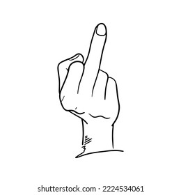 Hasssymbol mit Hand, Vektorgrafik.