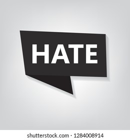 hate word on a speech bubble