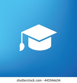 Hat,education design on blue background,vector  