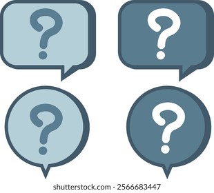 Hatena mark speech bubble Questionable speech bubble icon
