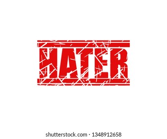 Hater red stamp isolated
