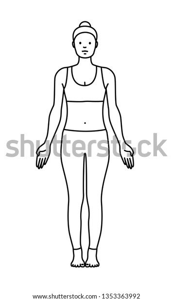 hatha yoga pose tadasana standing pose stock vector royalty free 1353363992 https www shutterstock com image vector hatha yoga pose tadasana standing 1353363992