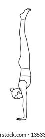 Hatha yoga pose:handstand
