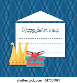 hathers day card with decoration elements