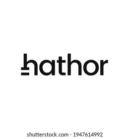 Fondo blanco del logotipo original de la moneda Hathor (HTR)
