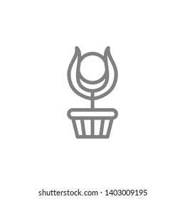 Hathor icon. Element of myphology icon. Thin line icon for website design and development, app development. Premium icon