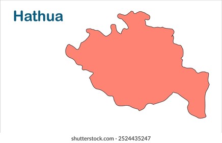 Mapa da subdivisão de Hathua, Distrito de Gopalganj, Estado de Bihar, República da Índia, Governo de Bihar, território indiano, Índia Oriental, política, aldeia, turismo