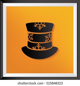 
Hat,Merry christmas,clean vector