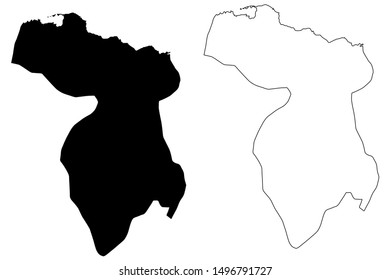 Hato Mayor Province (Dominican Republic, Hispaniola, Provinces of the Dominican Republic) map vector illustration, scribble sketch Hato Mayor map
