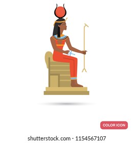 Hator goddess color flat icon for web and mobile design