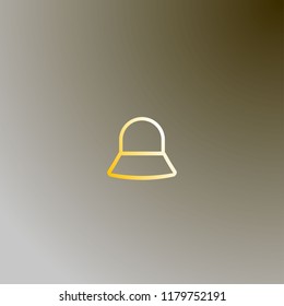 hats, apparel logo or icon with golden color