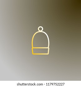 hats, apparel logo or icon with golden color