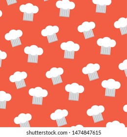 hats breakfast cooking orange background vector illustration
