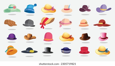 diseño vectorial de sombreros