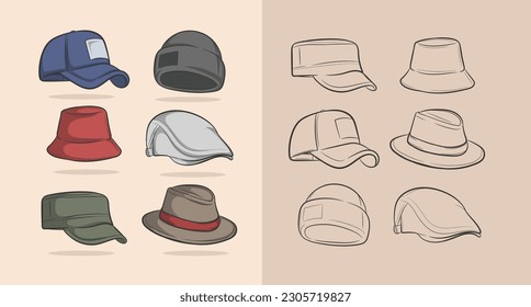 hats cap design vector design eps