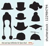 Hats and Caps Silhouette Collection