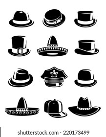 Hats collection set. Vector