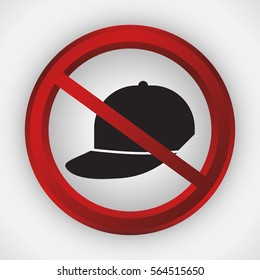 hats forbidden icon image vector illustration design 