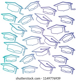 hats graduation pattern background