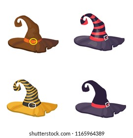 hats for halloween for witches, vector set