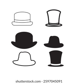 hats icons over white background vector illustration

