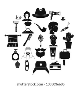 Hats icons set. Simple set of 25 hats vector icons for web isolated on white background