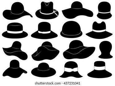 Hats illustration isolated on white