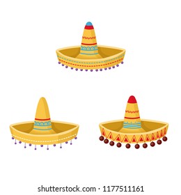hats mexican set vector