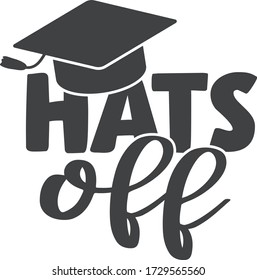 graduation hats off