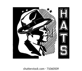 Hats - Retro Ad Art Banner