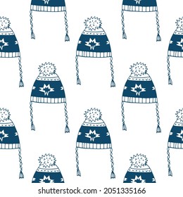 patrón sin fisuras. doodle dibujado a mano. vector, escandinavo, nórdico, minimalismo, monocromo. ropa de punto caliente de invierno de papel de envolver textiles