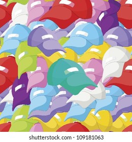 Hats seamless pattern vector illustration