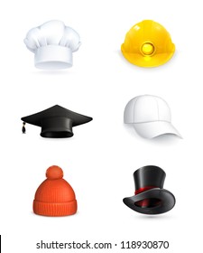 Hats set, vector