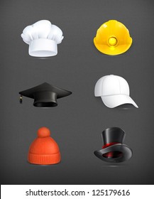 Hats set, vector