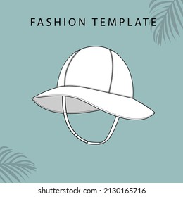 hats sketches. fashion accesories template