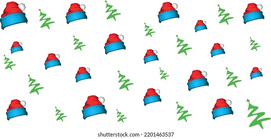 sombreros y árboles de navidad blanca
