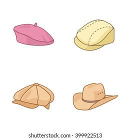 Hats vector icons